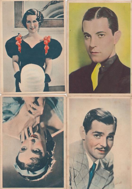 De Reszke Cigarettes Jessie Matthews Norman Shearer Clarke Gable 4x Postcard s