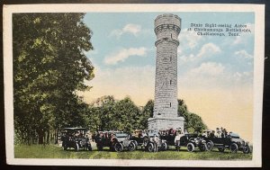Vintage Postcard 1915-1930 Dixie Sight-Seeing Cars, Point Park, Chattanooga TENN