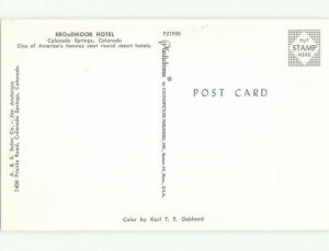 Unused Pre-1980 BROADMOOR HOTEL Colorado Springs Colorado CO hr6551