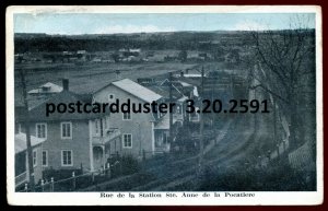 h3705 - STE. ANNE DE LA POCATIERE Quebec Postcard 1920s Rue de la Station