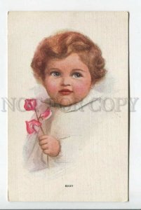 3184912 Baby w/ Flower by BARBER Vintage Carlton PC