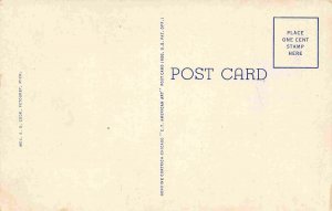 Post Office Bay View Michigan 1940s linen postcard