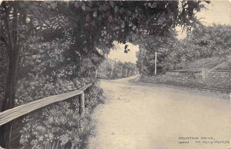 Mt Holly Springs (Park) Pennsylvania~Mountain Drive~Cumberland County~1908 Pc