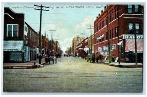 c1910's Robinson Street Looking North Shops Oklahoma City Oklahoma OK Postcard