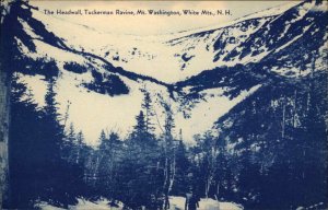 MT WASHINGTON NH Tuckerman Ravine SKIING SKIERS Old Postcard