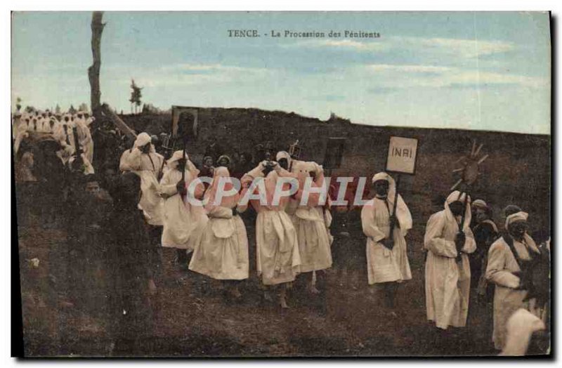 Old Postcard Tence The procession of penitents