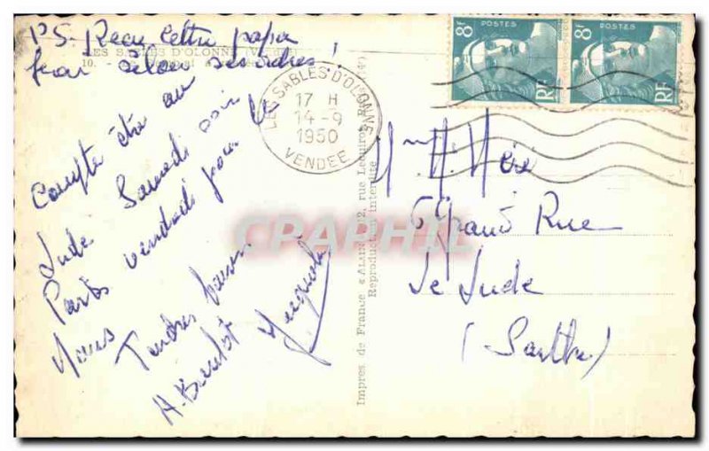 Old Postcard Les Sables D & # 39Olonne