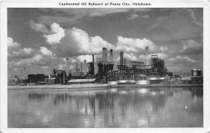 Ponca City Oklahoma 1940s Postcard Continental Oil Refinery