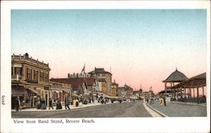 REVERE BEACH MA View from Band Stand COPPER WINDOWS c1910 Postcard