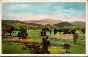 Presidential Range and Mount Washington From Intervale NH WB Postcard L10