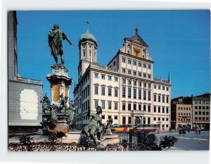 Postcard Augustusbrunnen in Augsburg Town Halls Augsburg Germany