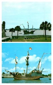 Santa Maria Young America Showcase St Petersurg Florida Boat Postcard