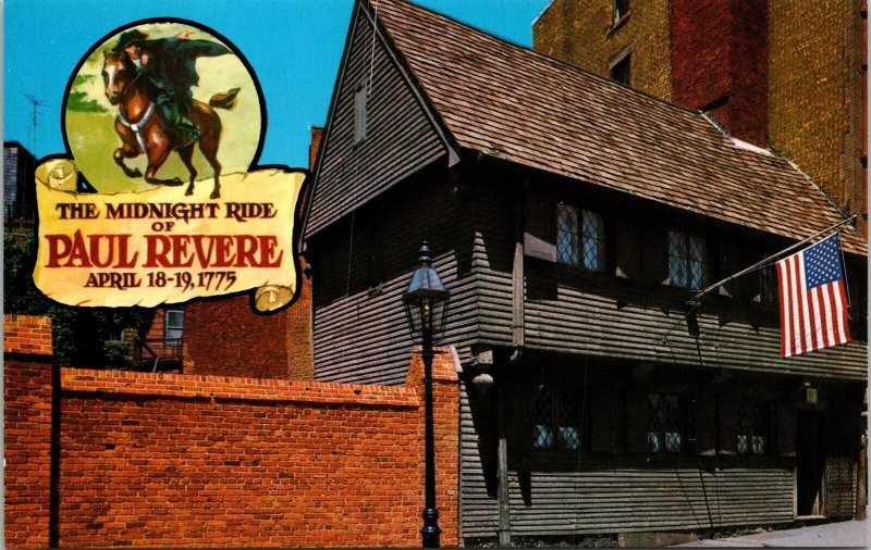 Home Paul Revere Boston Massachusetts MA Postcard UNP VTG Mike Roberts Unused 