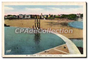 Old Postcard Dinard pool The Beach