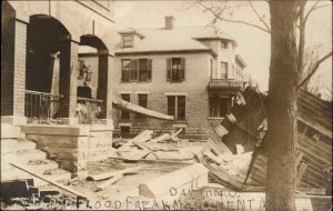 Dayton Ohio OH 1913 Flood Freak Monument Ave Real Photo Postcard