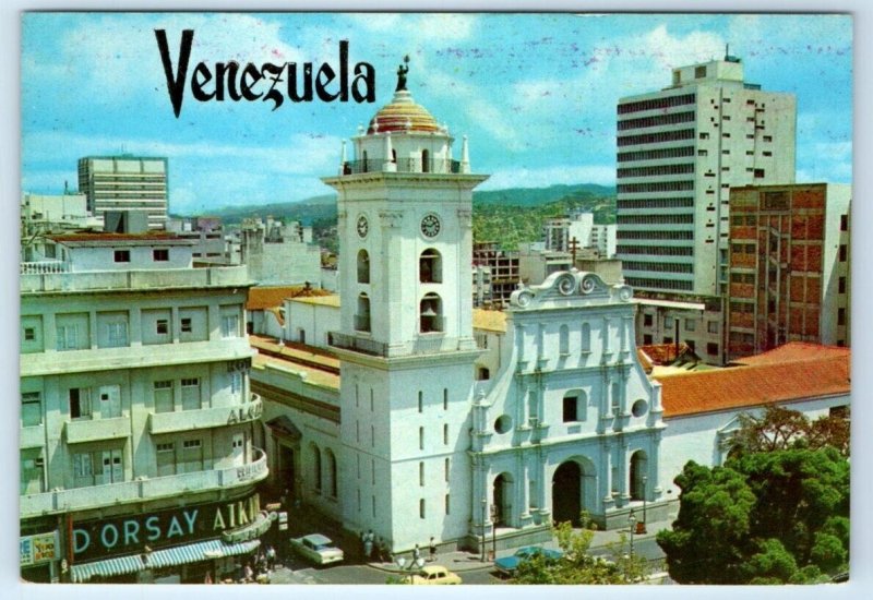 Aerial View Cathedral CARACAS Venezuela 4x6 Postcard