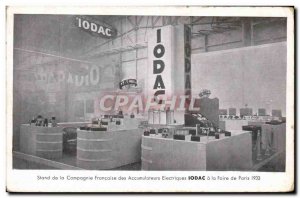 Old Postcard Advertisement Stand of the French Company of Electric Accumulato...