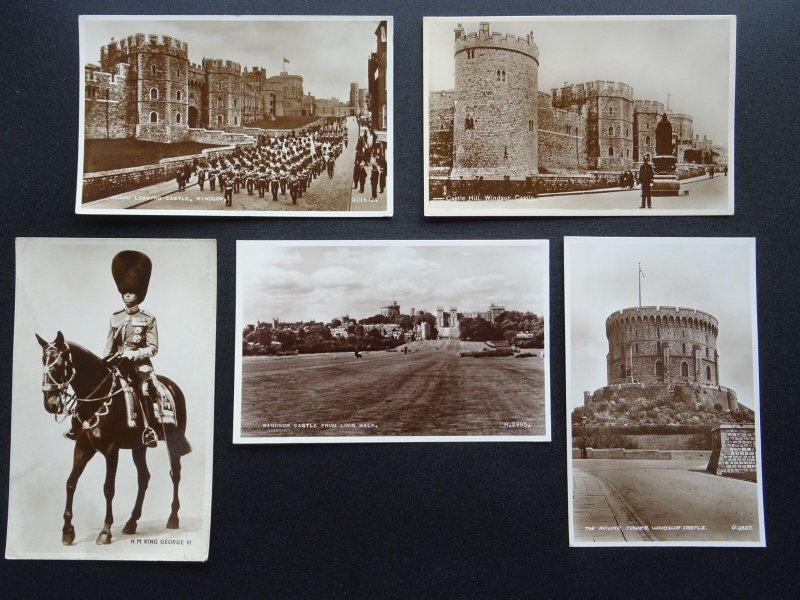 British Royalty WINDSOR CASTLE Collection x 5 c1930/40s & 50s RP Postcard (4)