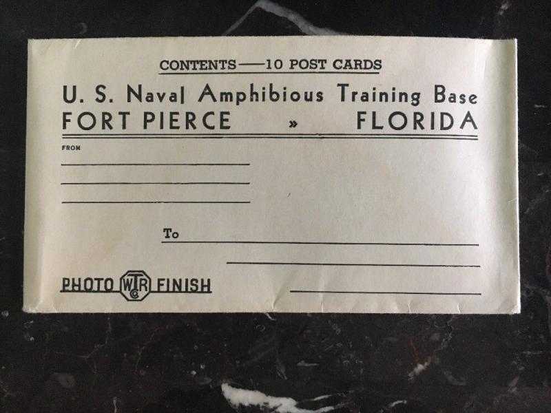 10 Ft Pierce FL US Navy Amphibious Training Base Real Picture Postcards Mint WW2