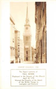 Boston Massachusetts~Christ Church~Old North Church~Paul Revere Signal~1915 RPPC