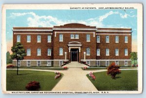 Grand Rapids Michigan MI Postcard Pavilion Christian Psychopathic Hospital 1920