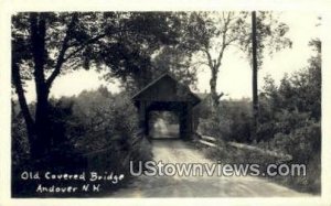 Real Photo - Old Covered Bridge in Andover, New Hampshire