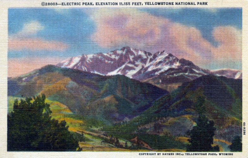 [ Linen ] US Wyoming Yellowstone - Electric Peak