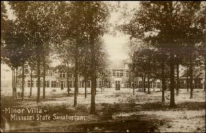 Missouri State Sanatorium - Mount Mt. Vernon? 1922 Real Photo Postcard