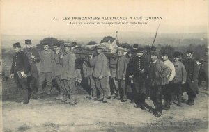 France ww1 Camp de Coëtquidan german prisoners carry their pig favorite food 