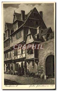 Old Postcard Frankfurt a m Goethes Geburthaus