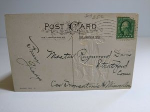 Antique Halloween Postcard Dancing Witches Original Stecher Series 63 D Embossed