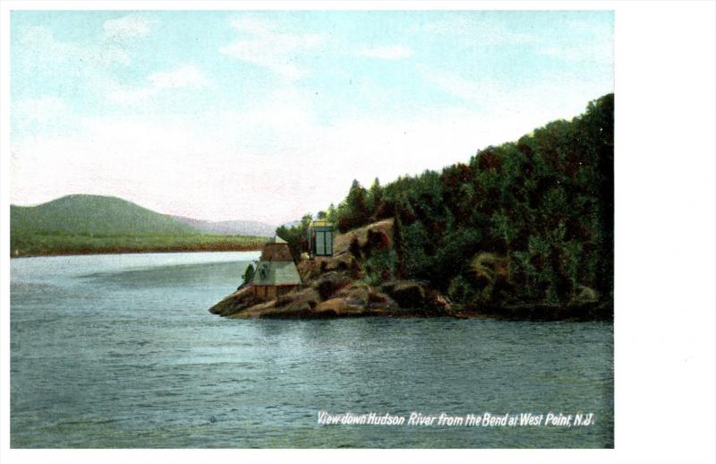 19287  NY West Point   View of Hudson River from Bend