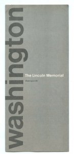 The Lincoln Memorial Washington DC Vintage 1974 Fold Out Vacation Brochure 