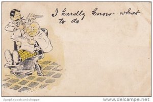 Humour Bald Man Getting Haircut I Hardly Know What To Do 1907