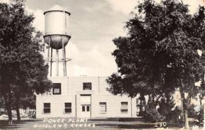 Goodland Kansas Power Plant Real Photo Antique Postcard K94583