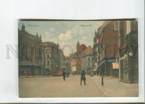 472753 Germany Barmen market place TRAM street advertising Vintage postcard