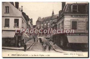 Old Postcard Pont De L'Arche De La Rue I'Eglise