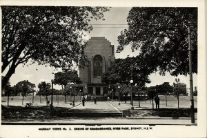 australia, NSW, SYDNEY, Shrine of Rememberance at Hyde Park, Murray Views RPPC