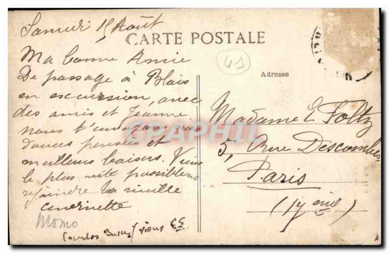 Old Postcard Blois Chateau Cheminee the Porcupine