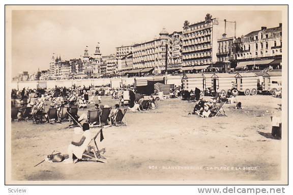 RP, La Place & La Digue, Blankenberghe, West Flanders, Belgium, PU-1931