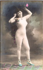 Nude Beautiful Woman Holding Rose