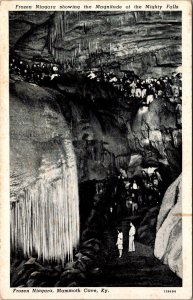 Tourists at Frozen Niagara, Mammoth Caves KY Vintage Postcard S49