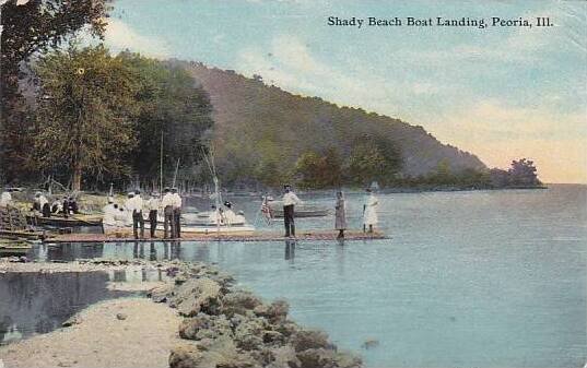 Illinois Peoria Shady Beach Boat Landing 1911