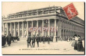 Old Postcard Bordeaux Grand Theater and Comedy