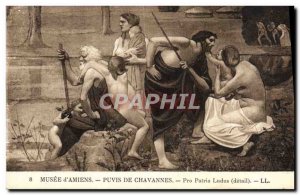 Old Postcard Musee d & # 39Amiens Puvis De Chavannes Pro Patria Ludus detail