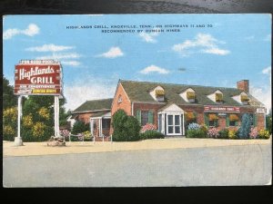 Vintage Postcard 1930-1945 Highland Grill Knoxville Tennessee