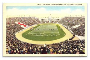 Coliseum Exposition Park Los Angeles California Postcard Football Stadium