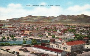 Vintage Postcard 1930's Birdseye View of Juarez City Mexico MX