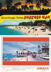 Gloucester Avenue Montego Bay Casino Jamaica Map 2x Postcard