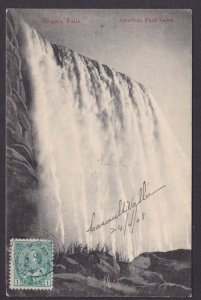 Postcard, CANADA, Niagara Falls, American Falls below